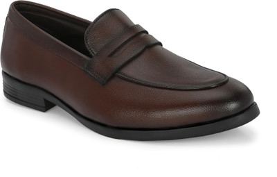 INVICTUS Men Brown Formal Slip Ons Loafers Shoes Slip On For Men(Brown , 9)