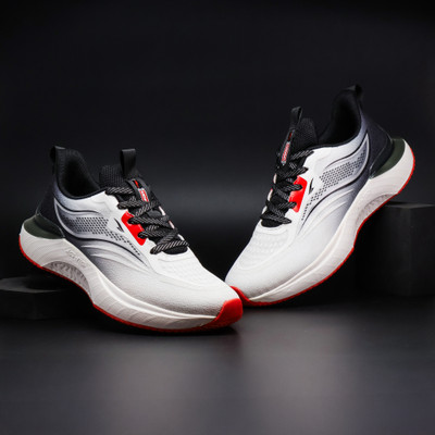 asian Quantum-14 Gym,Sports,Walking,Stylsih with Extra Comfort Running Shoes For Men(White, Black , 8)