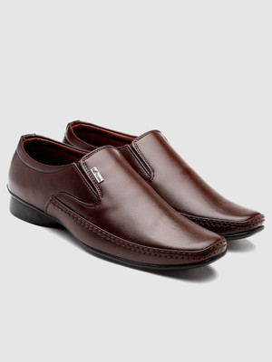 action Dotcom D 182 Classic Comfortable Stylish Formal Slip On Monks For Men(Brown , 10)