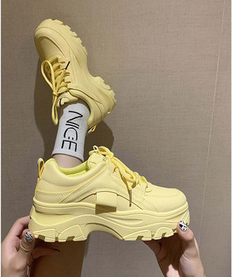 Ifah Walking Shoes For Men(Yellow , 3)