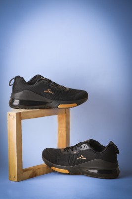 Combit PILOT-1001_BLK/GOLD Running, Walking, Trekking, Comfort, Outdoor, Lightweight Running Shoes For Men(Black)