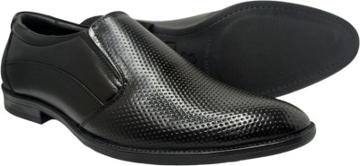 KOXA NS 902 Black 7 Leather Formal Moccasin Shoes For Men Slip On For Men(Black)