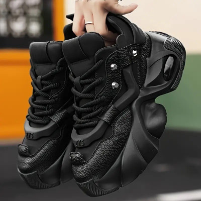 Beconsole Chunky & Fashionable Sneaker | Running Shoes with Rubber Outsole Sneakers For Men(Black , 7)