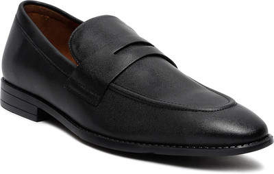 LOUIS STITCH Mens Black Formal Slipon Shoes for Men (RGMCJB) - UK 7 Mocassin For Men(Black , 7)
