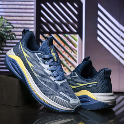 asian Quantum-25 Men’s Running Shoes | Stylish, Lightweight & Sporty Boys Shoes Running Shoes For Men(Grey, Blue , 10)