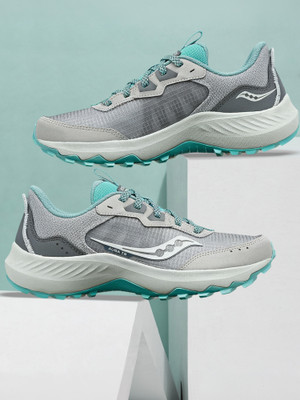 SAUCONY AURA TR Running Shoes For Women(Grey , 4)