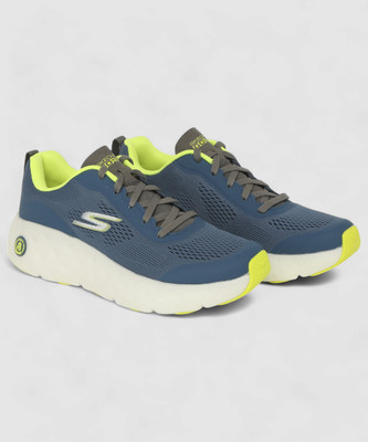 Skechers MAX CUSHIONING HYPER Running Shoes For Men(Blue , 6)
