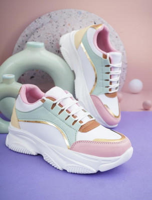 EZDEZARIO Sneakers For Women(Pink , 6)