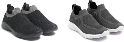 Face Stylish Sports Shoes for Men – Ideal for Running, Gym & Training Sneakers For Men(Black, Grey , 6)
