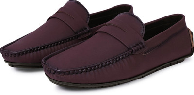 Double five Loafers Shoes Loafers For Men(Maroon , 8)