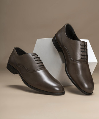 RED TAPE Formal Oxford Shoes for Men |Refined Round-Toe Shaped Real Leather Shoes Oxford For Men(Brown , 7)