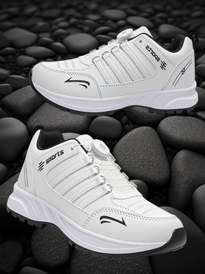 ZIPLITE Rotating Button Quality Sports & Gym|Tracking|cycling|Lightweight & Comfortable Sneakers For Men(White , 8)