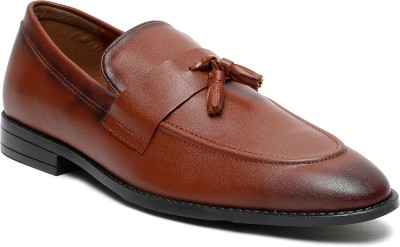 LOUIS STITCH Mens Tassel Style Comfortable Slip On Mocassins Shoes (MCPLTATN) (6 UK) Mocassin For Men(Brown)