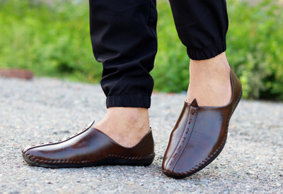 RDXO Comfortable Premium Stylish Unique Trendy Popular KUS2026_BROWN for Men Slip On For Men(Brown , 7)