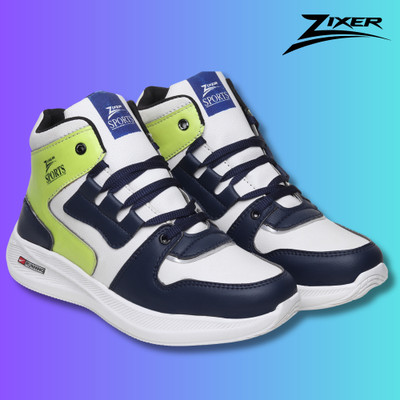 Zixer Casual High Top Shoes For Men High Neck Ankle Boy's Sneakers Fashion Trending Boots For Men(Navy , 6)