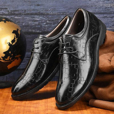 PROVOGUE Formal Leather Shoes |Wedding Formal Shoes |Office Shoes | Comfortable Lace Up For Men(Black , 8)