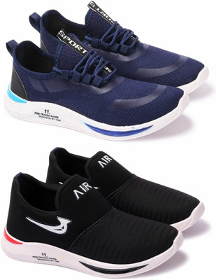 WELDONE 2 Pair Combo Stylish & Trendy Running Shoes For Men(Multicolor , 8)