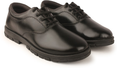 Monex Boys Lace School Shoes(Black, 8-9)