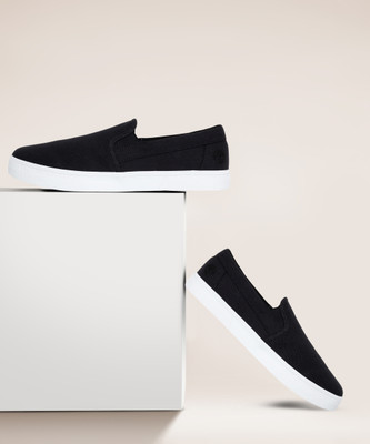 TIMBERLAND Slip On Sneakers For Men(Black , 8.5)
