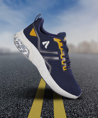 Aqualite Running Shoes For Men(Navy, Yellow ,)
