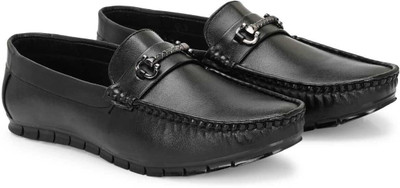 TRONIC Men's Official Formal Slip On Trendy & Party Wear Loafer Shoes Loafers For Men(Black , 9)
