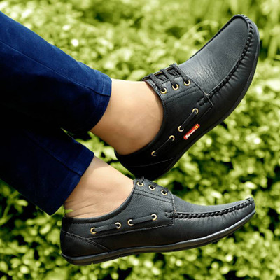Brainer Boat Shoes For Men(Black , 10)