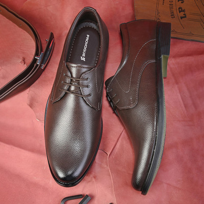 PROVOGUE Office Wear Shoes |Oxford Shoes |Shoes |Party Wear Formal Shoes Lace Up For Men(Brown , 7)