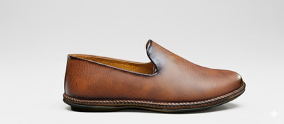 Krishna collection Tan Ethnic Slip-On Mojari Shoes for Men Party Wear For Men Party Wear For Men(Tan , 6)