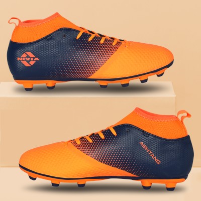 NIVIA ASHTANG Football Shoes For Men(Blue, Orange)