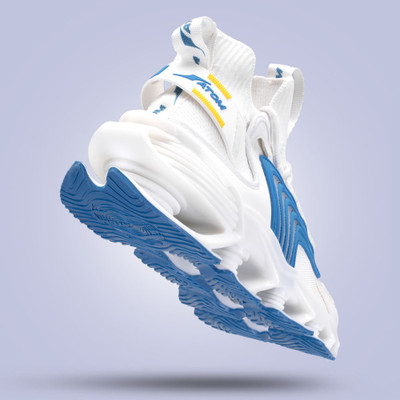 ATOM Spring Edge Alpha 1 Sneakers For Men(White, Blue , 10)