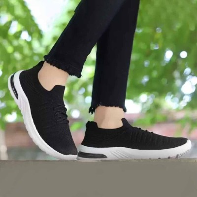 Footox Casual Shoes Sneakers For Women(Black , 4)