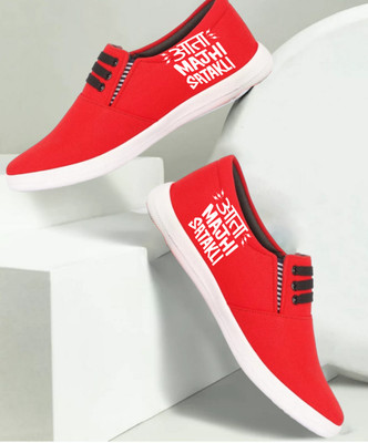 Kzaara Canvas Shoes For Men(Red , 2)