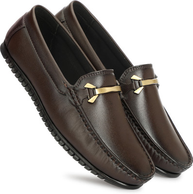 TRENICAL Loafers For Men(Brown , 9)