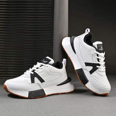 Rowlans Lightweight Comfort Trendy Premium Stylish Sneakers For Women(White , 8)