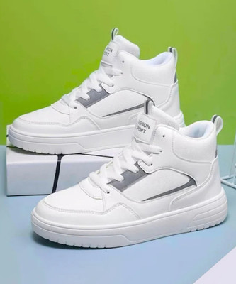 ALBANIA Stylish Luxury shoe Sneakers For Men(White, Grey , 7)