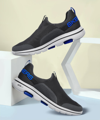 Skechers GO WALK 5 - DOWNDRAF Walking Shoes For Men(Black , 6)