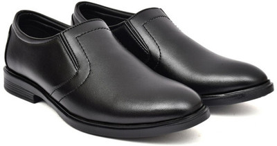 N N CREACTION Leather Formal Office Mocassin Partywear Slip On For Men(Black , 7)