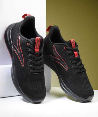 action Athleo BULLET 125 Stylish Lightweight Comfortable Sports Lace Up Running Shoes For Men(Black, Red , 10)
