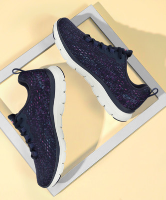 Skechers FLEX APPEAL 4.0-VIVID SPIRIT Running Shoes For Women(Navy , 3)