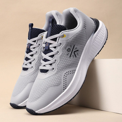 Cult DynoFlex Running Shoes, Breathable Mesh, Lightweight, Enhanced Cushioning Running Shoes For Men(Grey , 6)