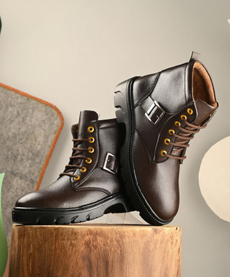 Azzaro Black Boots For Men(Brown , 9)