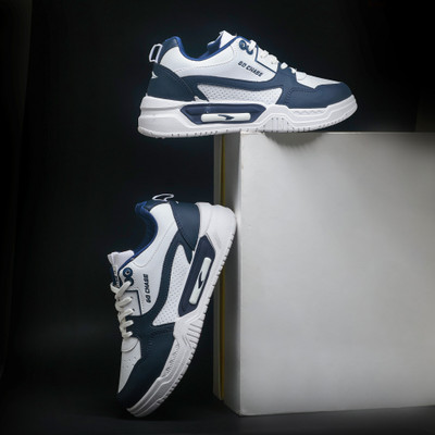 asian Sneakers For Men(White, Navy , 7)