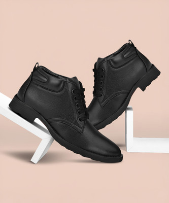 MACTREE Highland Boots For Men(Black , 11)