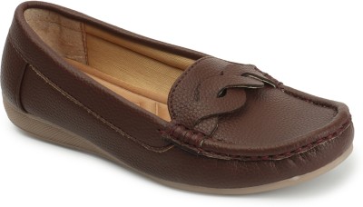 RICHTOE Women Flat loafers Loafers For Women(Brown , 5)