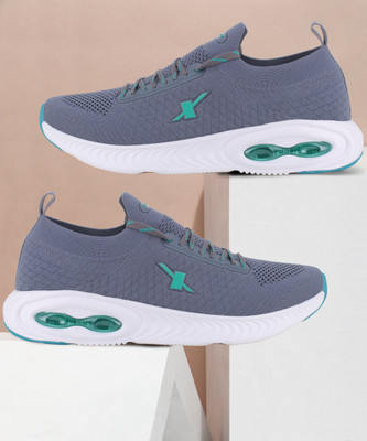 Sparx SM 775 Walking Shoes For Men(Grey, Green , 7)