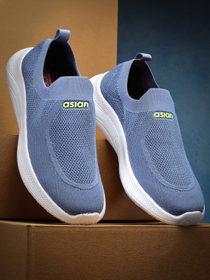 asian Sports, Gym, Training, Running, Trendy Walking Shoes For Men STORM-13 Slip On Sneakers For Men(Blue , 10)