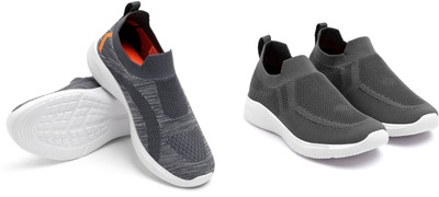 Face Stylish Sports Shoes for Men – Ideal for Running, Gym & Training Sneakers For Men(Grey, Grey , 6)