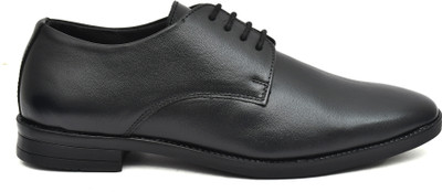 QUVADI Classic Formal Leather Shoes - Perfect Blend of Style & Durability Lace Up For Men(Black , 10)