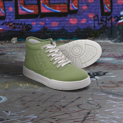 SOLETHREADS REBEL TWIST High Tops For Women(Green , 4)