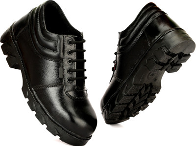 BTOM Steel Toe Leather Safety Shoe(Black, S1, Size 8)